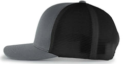 Pacific Headwear 110F Trucker Flexfit Snapback Cap - Graphite Black Graphite - Dark Gray Black / 7’’ - 7 7/8’’