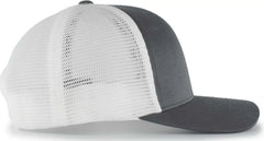 Pacific Headwear 110F Trucker Flexfit Snapback Cap - Graphite White Graphite - Dark Gray White / 7’’ - 7 7/8’’