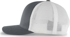 Pacific Headwear 110F Trucker Flexfit Snapback Cap - Graphite White Graphite - Dark Gray White / 7’’ - 7 7/8’’