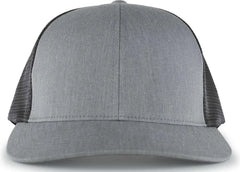 Pacific Headwear 110F Trucker Flexfit Snapback Cap - Heather Grey Lt Charcoal Heather Grey - Heather Grey Lt Charcoal