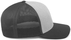 Pacific Headwear 110F Trucker Flexfit Snapback Cap - Heather Grey Lt Charcoal Lt Charcoal - Gray / 7’’ 7 7/8’’