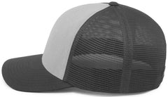 Pacific Headwear 110F Trucker Flexfit Snapback Cap - Heather Grey Lt Charcoal Lt Charcoal - Gray / 7’’ 7 7/8’’
