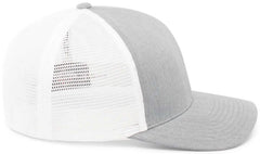 Pacific Headwear 110F Trucker Flexfit Snapback Cap - Heather Grey White Heather Grey - Gray White / 7’’ 7 7/8’’