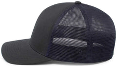 Pacific Headwear 110F Trucker Flexfit Snapback Cap - Navy - Navy / 7’’ 7 7/8’’
