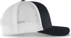 Pacific Headwear 110F Trucker Flexfit Snapback Cap - Navy White Navy - Navy White / 7’’ - 7 7/8’’