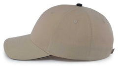 Pacific Headwear 121C Brushed Cotton Sandwich Visor Hook-and-Loop Cap - Khaki Navy - Khaki Navy / 7’’ - 7 7/8’’