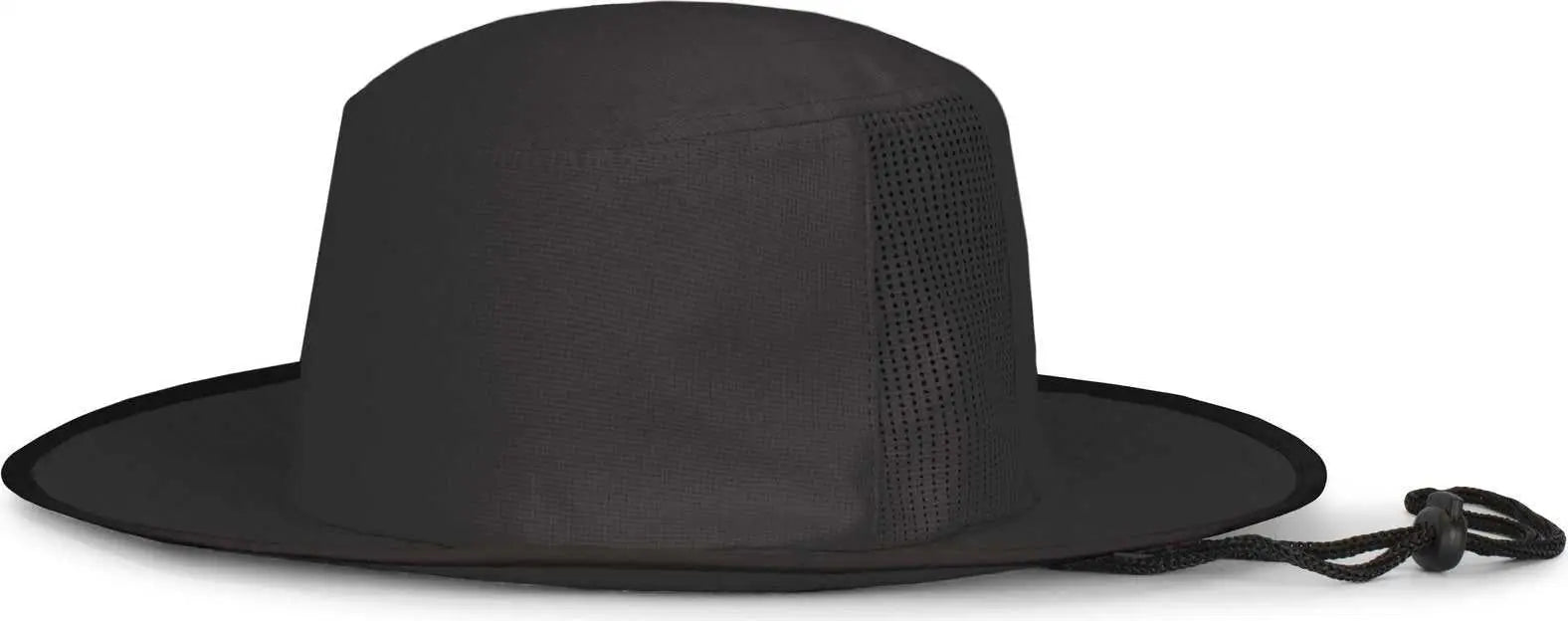 Pacific Headwear 1964B Perforated Legend Boonie - Graphite Black - Dark Gray Black / 7’’ 7 7/8’’