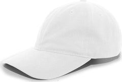 Pacific Headwear 201C Brushed Cotton Twill Buckle Back Cap - White - White / 7’’ - 7 7/8’’