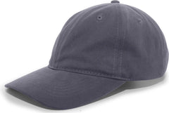Pacific Headwear 201C Brushed Cotton Twill Buckle Strap Adjustable Cap - Graphite - Graphite / 7’’ - 7 7/8’’