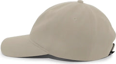Pacific Headwear 201C Brushed Cotton Twill Buckle Strap Adjustable Cap - Khaki - Khaki / 7’’ - 7 7/8’’