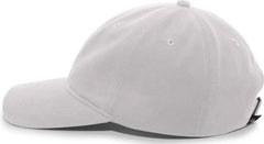 Pacific Headwear 201C Brushed Cotton Twill Buckle Strap Adjustable Cap - Silver - Silver / 7’’ - 7 7/8’’
