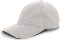 Pacific Headwear 201C Brushed Cotton Twill Buckle Strap Adjustable Cap - Silver - Silver / 7’’ - 7 7/8’’