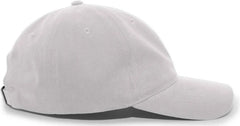 Pacific Headwear 201C Brushed Cotton Twill Buckle Strap Adjustable Cap - Silver - Silver / 7’’ - 7 7/8’’