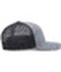 Pacific Headwear 210C Melange Heather Low-Profile Trucker - Grey Heather Navy Grey Heather - Grey Heather Navy Grey