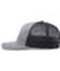Pacific Headwear 210C Melange Heather Low-Profile Trucker - Grey Heather Navy Grey Heather - Grey Heather Navy Grey