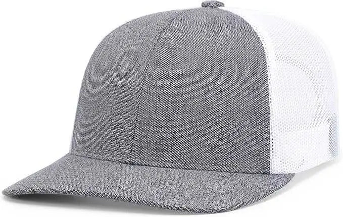 Pacific Headwear 210C Melange Heather Low-Profile Trucker - Grey Heather White Grey Heather - Grey Heather White Grey