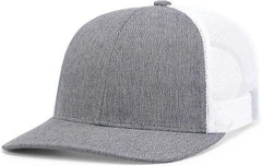 Pacific Headwear 210C Melange Heather Low-Profile Trucker - Grey Heather White Grey Heather - Grey Heather White Grey