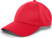 Pacific Headwear 285C Air-Tech Performance Hook-and-Loop Cap - Red - Red / 7’’ - 7 7/8’’
