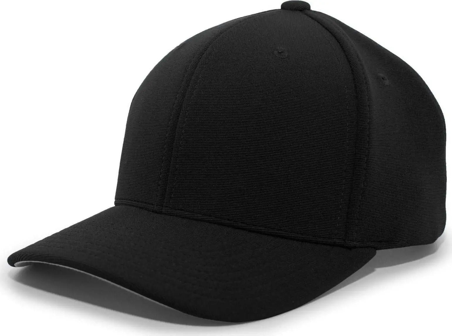 Pacific Headwear 298M M2 Performance Hook-and-Loop Cap - Black - Black / 6 1/2’’ - 7’’