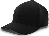 Pacific Headwear 298M M2 Performance Hook-and-Loop Cap - Black - Black / 6 1/2’’ - 7’’
