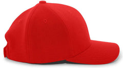 Pacific Headwear 298M M2 Performance Hook-and-Loop Cap - Red