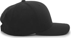 Pacific Headwear 302C Cotton Blend Hook-and-Loop Cap - Black