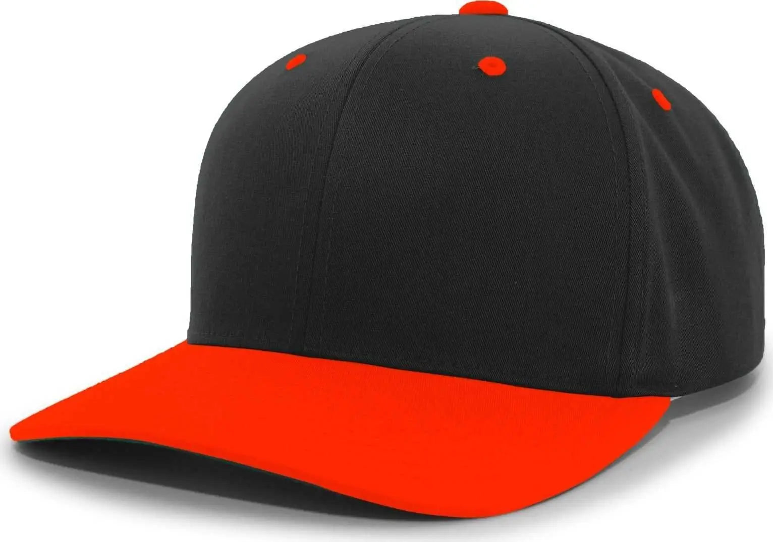 Pacific Headwear 302C Cotton Blend Hook-and-Loop Cap - Black Orange - Black Orange / 6 1/2’’ - 7’’