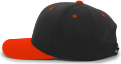 Pacific Headwear 302C Cotton Blend Hook-and-Loop Cap - Black Orange
