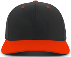 Pacific Headwear 302C Cotton Blend Hook-and-Loop Cap - Black Orange