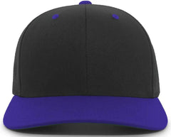 Pacific Headwear 302C Cotton Blend Hook-and-Loop Cap - Black Purple