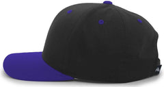 Pacific Headwear 302C Cotton Blend Hook-and-Loop Cap - Black Purple
