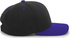 Pacific Headwear 302C Cotton Blend Hook-and-Loop Cap - Black Purple