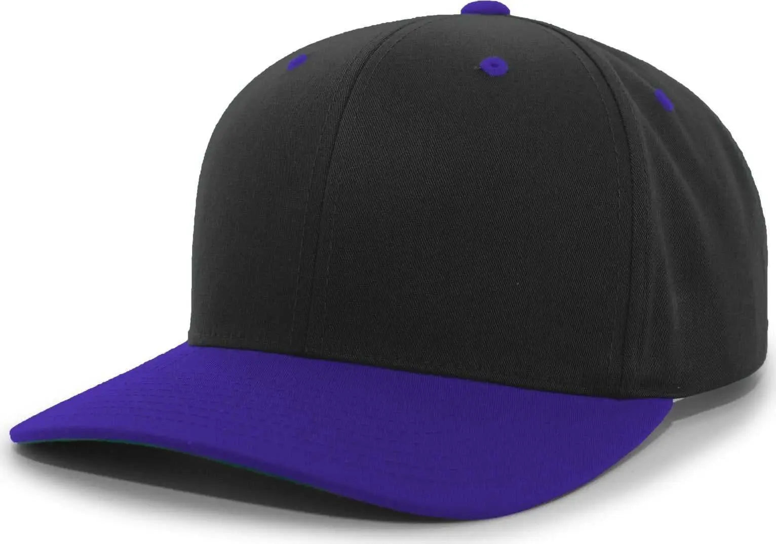 Pacific Headwear 302C Cotton Blend Hook-and-Loop Cap - Black Purple - Black Purple / 6 1/2’’ - 7’’