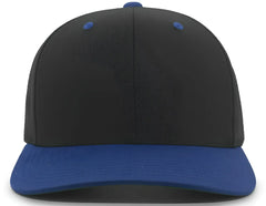 Pacific Headwear 302C Cotton Blend Hook-and-Loop Cap - Black Royal