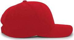 Pacific Headwear 302C Cotton Blend Hook-and-Loop Cap - Cardinal
