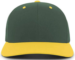 Pacific Headwear 302C Cotton Blend Hook-and-Loop Cap - Dark Green Gold