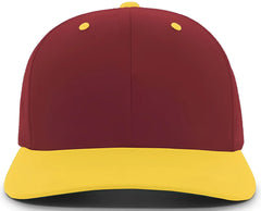 Pacific Headwear 302C Cotton Blend Hook-and-Loop Cap - Maroon Gold