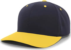 Pacific Headwear 302C Cotton Blend Hook-and-Loop Cap - Navy Gold - Navy Gold / 6 1/2’’ - 7’’
