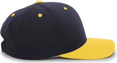 Pacific Headwear 302C Cotton Blend Hook-and-Loop Cap - Navy Gold