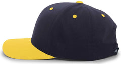 Pacific Headwear 302C Cotton Blend Hook-and-Loop Cap - Navy Gold