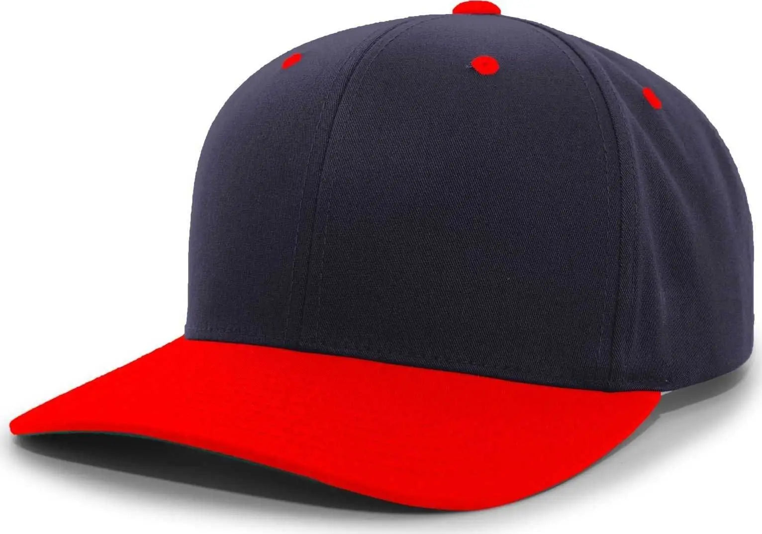 Pacific Headwear 302C Cotton Blend Hook-and-Loop Cap - Navy Red - Navy Red / 6 1/2’’ - 7’’