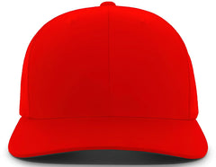 Pacific Headwear 302C Cotton Blend Hook-and-Loop Cap - Red