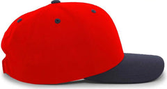 Pacific Headwear 302C Cotton Blend Hook-and-Loop Cap - Red Navy