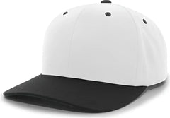 Pacific Headwear 302C Cotton Blend Hook-and-Loop Cap - White Black - White Black / 6 1/2’’ - 7’’