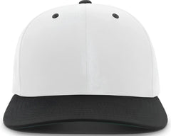 Pacific Headwear 302C Cotton Blend Hook-and-Loop Cap - White Black