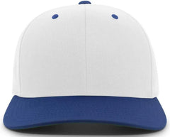 Pacific Headwear 302C Cotton Blend Hook-and-Loop Cap - White Royal
