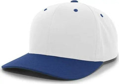 Pacific Headwear 302C Cotton Blend Hook-and-Loop Cap - White Royal - White Royal / 6 1/2’’ - 7’’