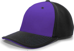 Pacific Headwear 398F M2 Performance Flexfit Cap - Black Purple - Black Purple / 6 3/8’’ - 6 7/8’’