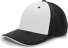 Pacific Headwear 398F M2 Performance Flexfit Cap - Black Silver - Black Silver / 6 3/8’’ - 6 7/8’’