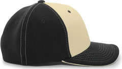 Pacific Headwear 398F M2 Performance Flexfit Cap - Black Vegas Gold